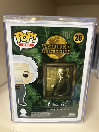 FIGURA DE VINILO FUNKO POP ICONOS HISTORIA MUNDIAL ALBERT EINSTEIN #26 con estuche - Imagen 2 de 2