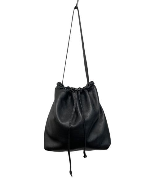A.P.C.                    Leather Drawstring Shoulder Bag black