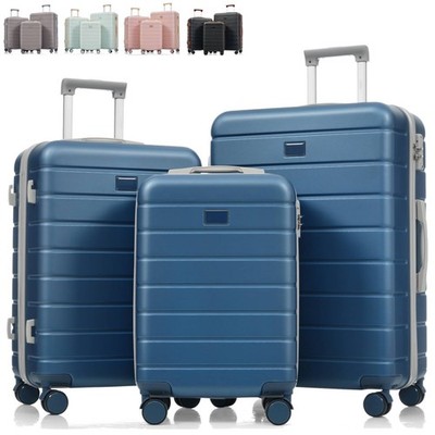 3 Pieces Luggage Sets 20''+24''+28'' Luggages TSA Lock Suitcase 360° Spinner Wheel