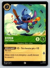 Stitch - Little Trickster 26/204 Common Azurite Sea Lorcana Near Mint