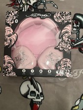 ED HARDY Bluetooth Wireless Headphones Pink Love Kills Slowly