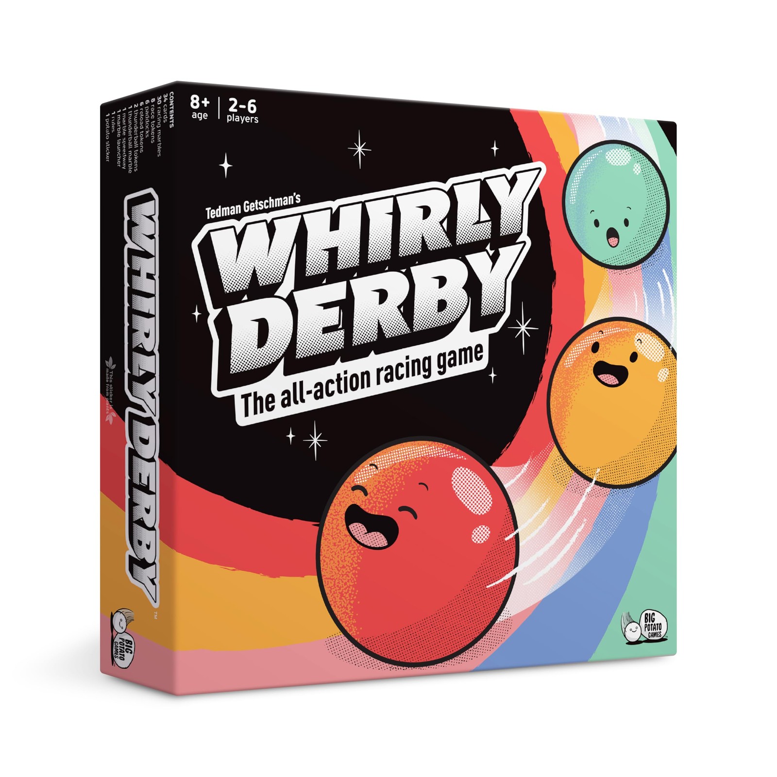 Whirly Derby: The All Action Racing Game   New Family Board Game, for 2-6 player