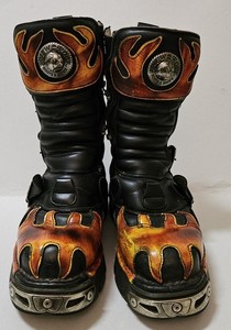 New Rock Flame Boots | eBay