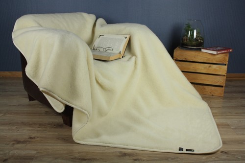 Merino Wool Pure Blanket WOOLMARK 100% Warm Throw - Picture 5 of 43