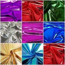 Metallic Foil Tricot Lame Fabric Shiny Material Costume Dancewear Backdrop Art