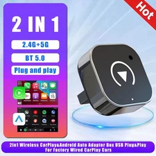 Auto Adapter Box USB Plug&Play For Wired CarPlay Cars Wireless CarPlay&Android