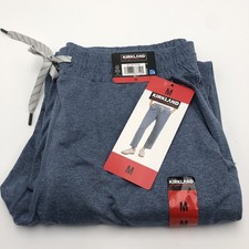 Kirkland Signature Womens Lightweight Crop Pants Medium Blue Pull On Stretch NWT
