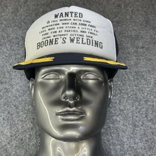 VTG Otto SnapBack Hat/Cap OSFA Funny “WANTED” Boone’s Welding Rough Neck Trucker