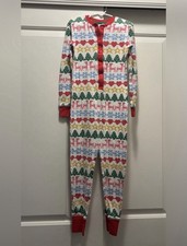 Mini Boden one piece Holiday pajama , size 8