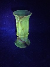 Vintage Davidson Art Deco Amethyst Cloud Column Vase Art Glass UV Reactive