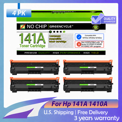 4x GREENCYCLE 1410A NO CHIP for HP 141A Toner Cartridge With LaserJet M110w 140w