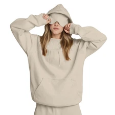 Hoodie with Eye Mask Built In, Airplane Mode Travel Hoodies with Hidden Pockets