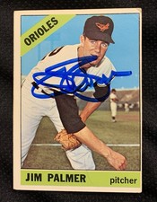 Jim Palmer 1966 Topps #126 Rookie Autograph Through The Mail Baltimore Orioles