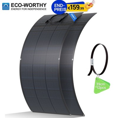 ECO-WORTHY 400W Flexibles Solarpanel Solarmodul für Wohnmobil Balkonkraftwerk