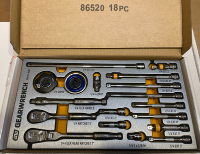 GEARWRENCH Modular Tool Set with Chrome Wrench and Extension Bars 90 Tooth