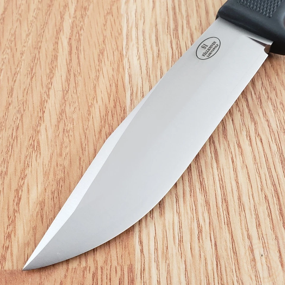 Cuchillo fijo Fallkniven S1 Forest 5,13" hoja de acero negro mango Thermorun Foto 4 de 4