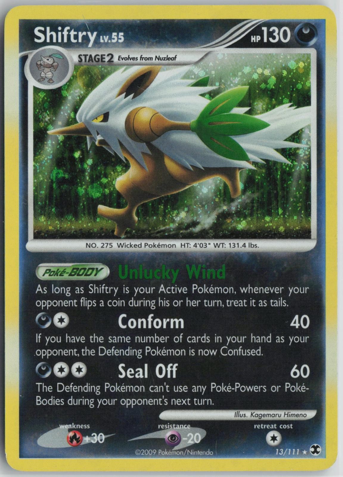 Shiftry 13/111 Holo Rare Rising Rivals Pokemon Heavily Played