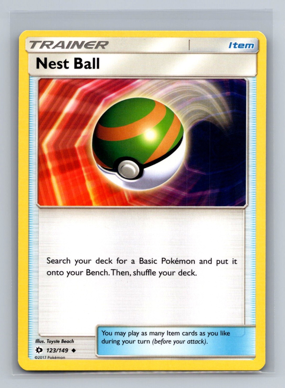 Nest Ball Normal Uncommon SM Base Set SM01 Item 123/149 Pokemon Card TCG