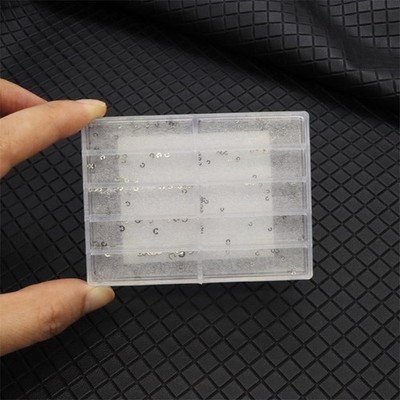150Pack 1.4-3.0mm 10 Sizes Assorted Metal Watch Pusher Button Clip Snap Ring Box