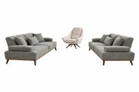 Wohnzimmer Set Modern Mehrfarbig Designer-Sofas Komfortabel Stoff