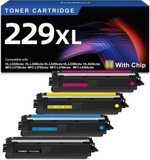 TN229XL 229XL TN229 High Yield Toner Cartridge Compatible Brother Works 4-Pack