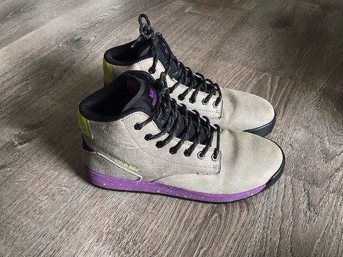 RARE Supra Men’s Backwood Hi-Top Gray Purple Lime Men’s Size 9.5 Shoes (S76012)