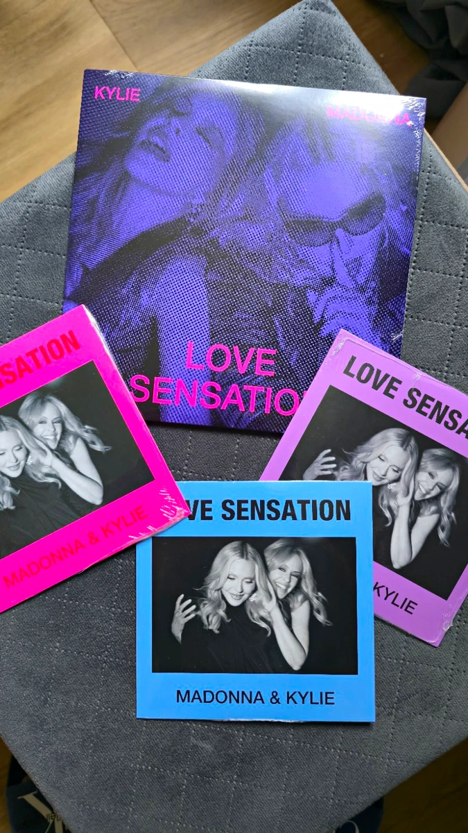 Madonna & Kylie - Love Sensation 7" Single Transparent Vinyl +3 CD Single