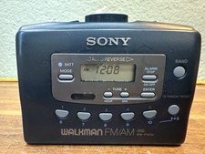 SONY WM-FX401 AM/FM RADIO CASSETTE PLAYER TESTED WORKING CLEAN W/BELT CLIP
