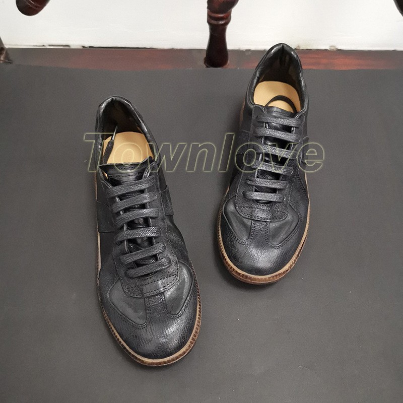 SAOLA Scarpe basse donna moda punta tonda pelle casual nuove suola spessa stringate