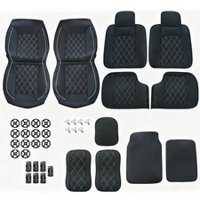 For Chevy Silverado 1500 2007-2021 Leather Car Seat Covers Full Set Front Rear For Chevy Silverado 1500 2007-2021 Leather Car Seat Covers Full Set Front Rear