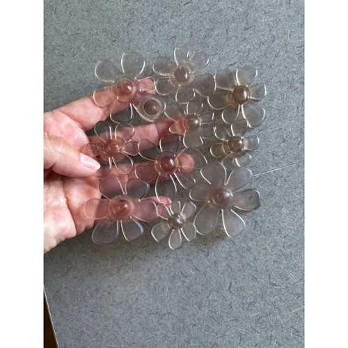 Juego vintage de 7 cuadrados de flores antideslizantes - Imagen 5 de 8