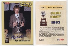 2020 SC2020 Dale Hawerchuk calder trophy winners gold /50 printed autograph