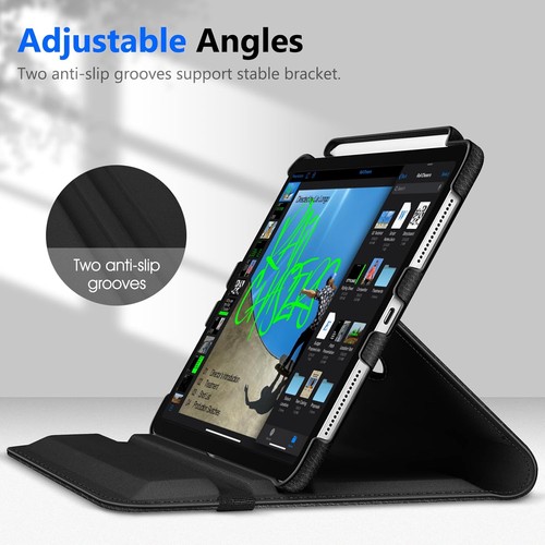 Fintie Rotating Case for iPad Pro 11-inch 11" 4th/3rd/2nd Gen, Black - Picture 8 of 8