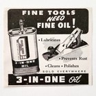 1949 3-In-One Oil Machining Lubricant Advertisement Industrial Supply E8Q