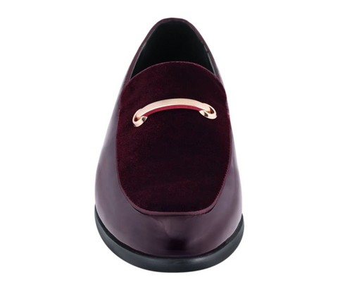 Amali Andrew Men's Dress Loafers Patent Leather Velvet Hybrid Gold Bit Slip On - Picture 51 of 53