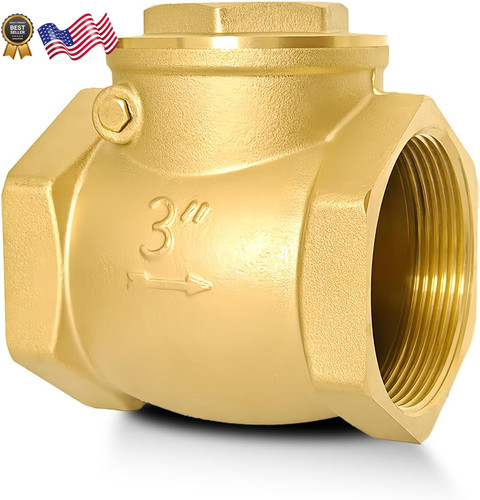 3" NPT Horizontal Swing Check Valve Brass Heavy Duty Female Thread DN80
