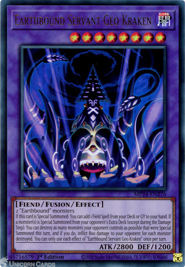 MP24-EN276 Earthbound Servant Geo Kraken : Ultra Rare 1st Edition YuGiOh Card