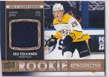 21/22 UD UPPER DECK EELI TOLVANEN ROOKIE RETROSPECTIVE JERSEY