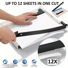 12" A4 Paper Cutter Guillotine Trimmer Heavy Duty Metal Base 12 Sheet Capacity