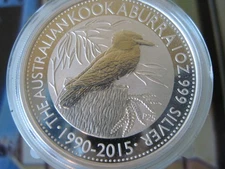 2015 Australia Kookaburra 1 OZ  PROOF LIKE .999 FINE SILVER