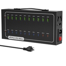 770W USB Charging Station 20 Port Multi Device Charger Hub USB A  C Fast