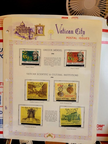 Stamps Vaticano On Page Collection 1980's