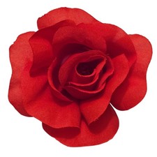 25 Red Silk Rose Heads Stemless Wedding Floral Craft DIY Wreaths 2.5in