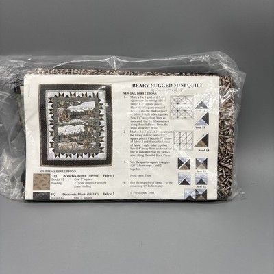 Beary Rugged Mini Quilt Kit 19 1/2 X 22 1/2  Bear Outdoor Outdoors Mountains