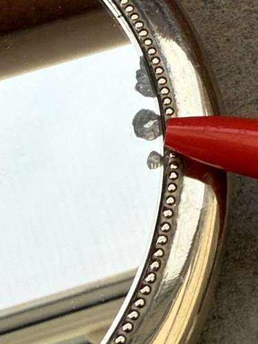 Antique 1900’s ? Silver Plated Hand Mirror . Art Nouveau Design and Monogrammed - Picture 22 of 24