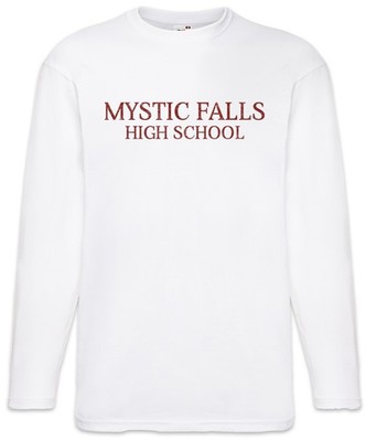 Mystic Falls High School Langarm T-Shirt Vampire Schule School Vampir Sign