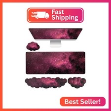 Cloud Mouse Pad Keyboard Wrist Rest 4PCS Extended Large Galaxy Desk Mat Pad Set