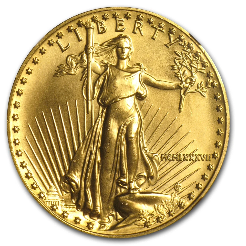 1987 1 oz American Gold Eagle MS-69 NGC - Image 2 of 3