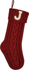 18 Inches Personalized Initial Monogram Christmas Stockings 18 Inches J