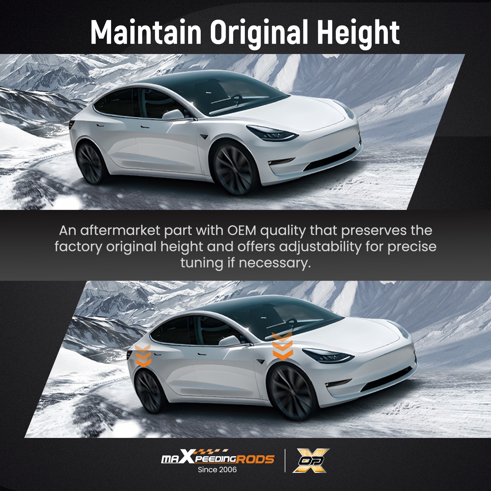 MaXpeedingrods Coilovers Struts Assembly For Tesla Model Y AWD 2020-2024